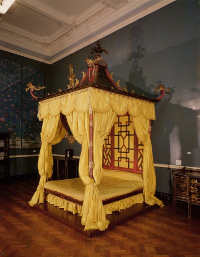 四柱式ベッド、中華風、1750年代 作： John Linnell