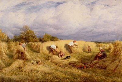 収穫機、1855 作： John Linnell