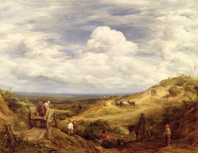 サンドピット、ハムステッドヒース、1849 作： John Linnell