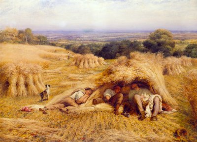 正午の休息、1862 作： John Linnell