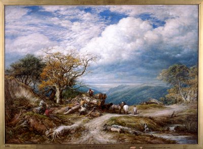 「木材荷馬車」、1872 年。 作： John Linnell