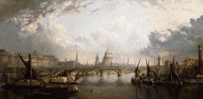 ハンガーフォード橋からのテムズ川（1871年） 作： John MacVicar Anderson