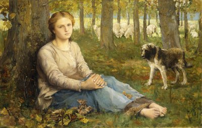 羊飼いと彼女の群れ、1878-9 作： John Macallan Swan