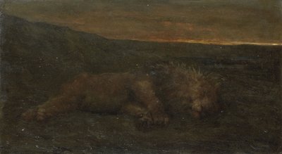 夜の眠れる獅子 作： John Macallan Swan