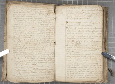 弁証法に関する講義ノート、c.1584-86（製本された量の紙にペンとインク） 作： John Malcolm