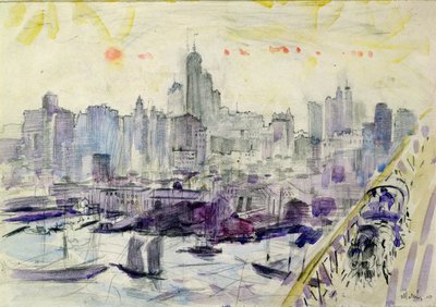 ブルックリン橋、ニューヨーク 作： John Marin