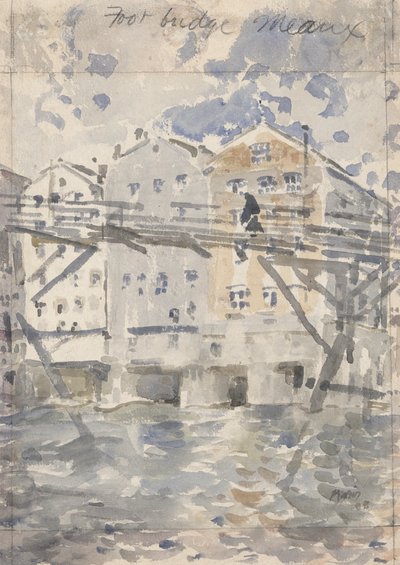 小さな歩道橋、モー 作： John Marin