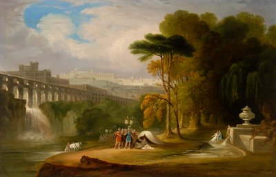 アレクサンダーとディオゲネス（船上油） 作： John Martin