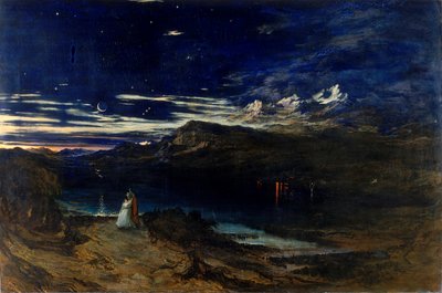ハッピーバレーのアーサーとエーグル、1849 作： John Martin