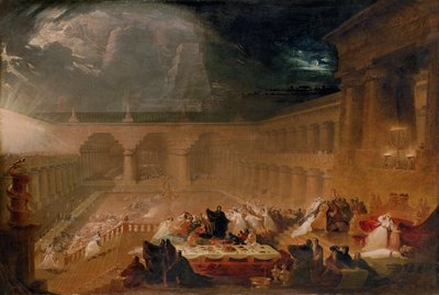 ベルシャザルの饗宴（キャンバスに油彩） 作： John Martin