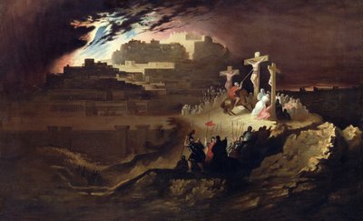 カルバリー、c.1830-40（キャンバスに油彩） 作： John Martin