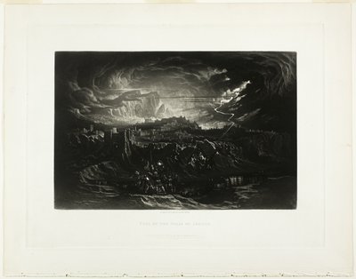 エリコの壁の崩壊、聖書の挿絵より 作： John Martin