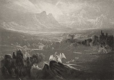 天国-至福の川...、1827年頃（メゾチント） 作： John Martin