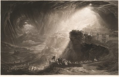 太陽に静止するよう命じるジョシュア 作： John Martin