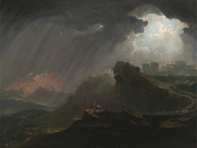 太陽に静止するよう命じるジョシュア 作： John Martin