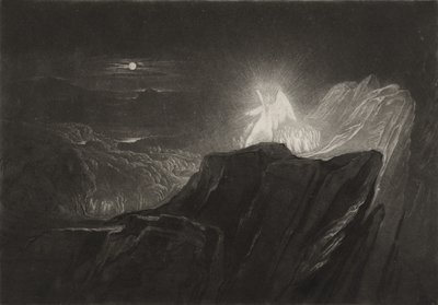 夜の楽園を守る天使たち、1827年頃（メゾチント） 作： John Martin