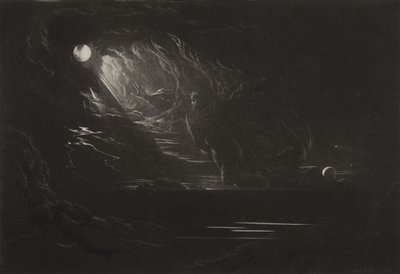 光の創造、1827年頃（メゾチント） 作： John Martin