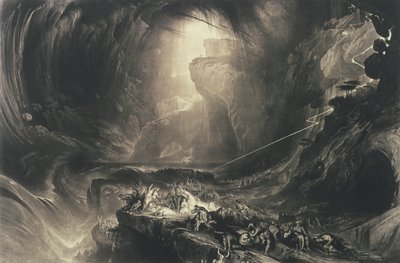 大洪水、1828（エッチング付きメゾチント） 作： John Martin