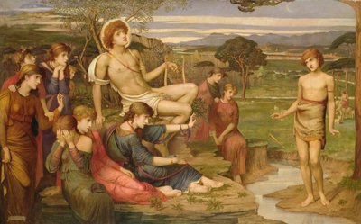 アポロとマルシャス 作： John Melhuish Strudwick