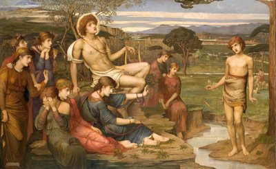 アポロとマルシアス」1879年 作： John Melhuish Strudwick