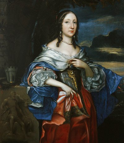 エリザベス・クレイポールと思われる女性の肖像 作： John Michael Wright