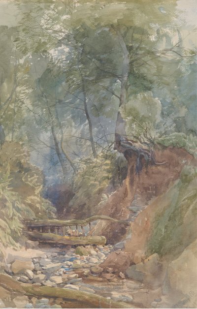 1850年、北デヴォンのクロベリー付近の小川。 作： John Middleton
