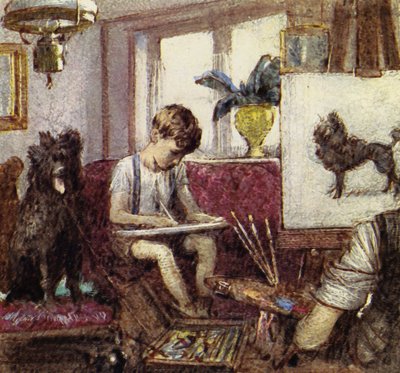 ハワード・カーターは芸術家（カラーリトグラフ）の息子としてロンドンで育った。 作： John Millar Watt
