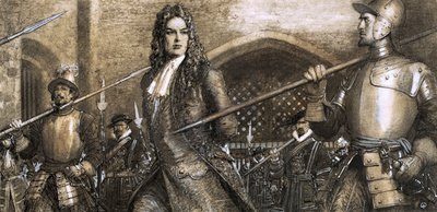 マルボロ公爵、反逆の味（紙にグワッシュ） 作： John Millar Watt