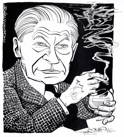 アーサー・ケストラー 風刺画 作： John Minnion