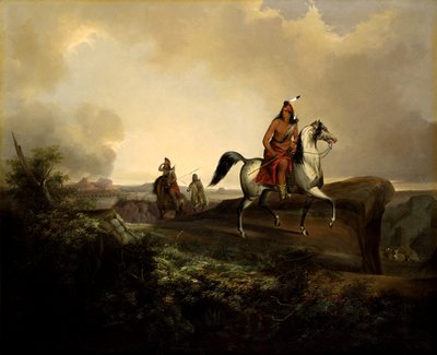 アパッチの戦士、ブラックナイフ（1846年）。 作： John Mix Stanley