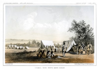 ホワイトマンホースとの協議会、1856年。 作： John Mix Stanley