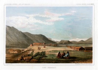 1856年にアメリカ合衆国、沖縄の砦。 作： John Mix Stanley