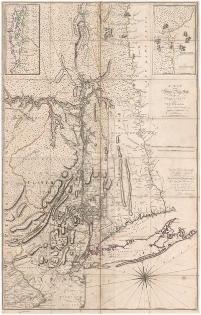 ニューヨーク州地図...モントレゾール大尉著 作： John Montresor