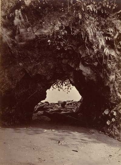 熱帯の風景、自然のアーチ、キュピカ・ベイ、1871年。 作： John Moran