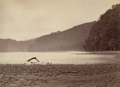 熱帯の風景、運河予定地の終着点、リモン湾、1871年。 作： John Moran