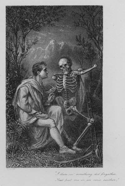 ロバート・バーンズ死と博士の角笛（彫刻 作： John Moyr (attr.to) Smith