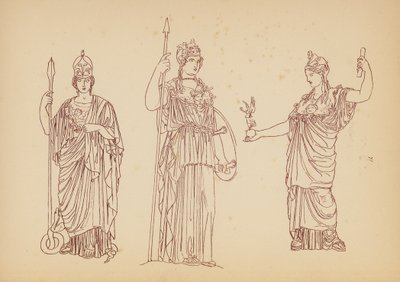 古代ギリシャの女性の衣装（リトグラフ） 作： John Moyr Smith
