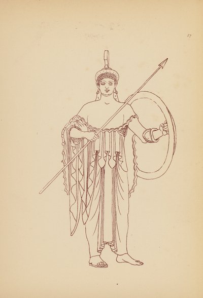 古代ギリシャの女性の衣装（リトグラフ） 作： John Moyr Smith