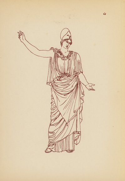 古代ギリシャの女性の衣装（リトグラフ） 作： John Moyr Smith
