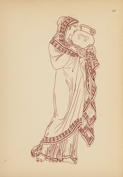 古代ギリシャの女性の衣装（リトグラフ） 作： John Moyr Smith
