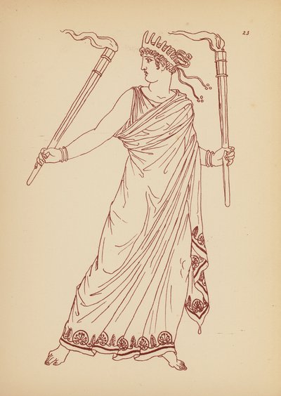 古代ギリシャの女性の衣装（リトグラフ） 作： John Moyr Smith
