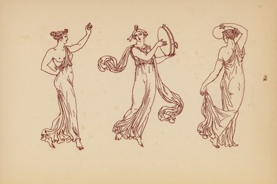 古代ギリシャの女性の衣装（リトグラフ） 作： John Moyr Smith