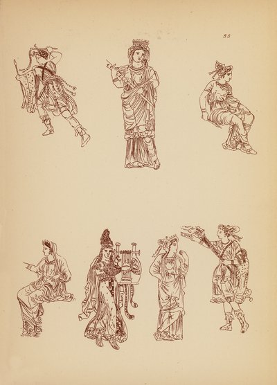 古代ギリシャの女性の衣装（リトグラフ） 作： John Moyr Smith