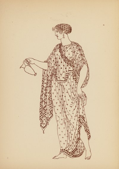 古代ギリシャの女性の衣装（リトグラフ） 作： John Moyr Smith