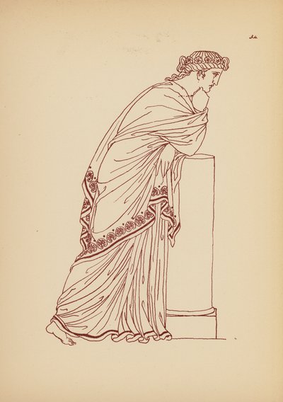 古代ギリシャの女性の衣装（リトグラフ） 作： John Moyr Smith