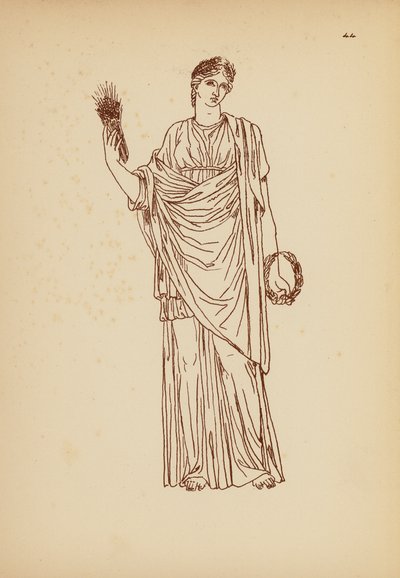 古代ギリシャの女性の衣装（リトグラフ） 作： John Moyr Smith