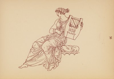 古代ギリシャの女性の衣装（リトグラフ） 作： John Moyr Smith