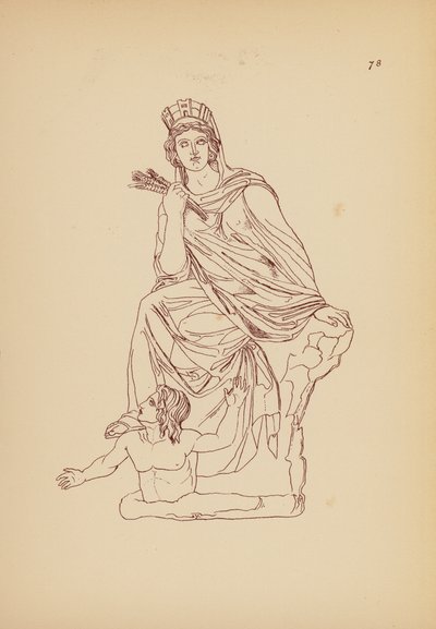 古代ギリシャの女性の衣装（リトグラフ） 作： John Moyr Smith
