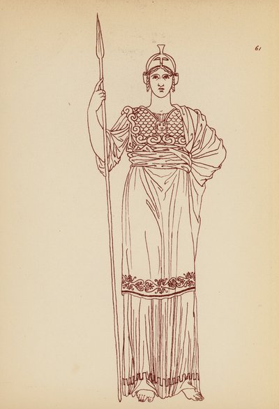 古代ギリシャの女性の衣装（リトグラフ） 作： John Moyr Smith