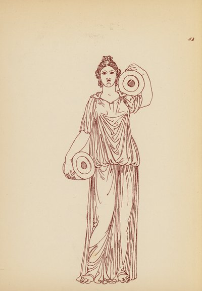 古代ギリシャの女性の衣装（リトグラフ） 作： John Moyr Smith